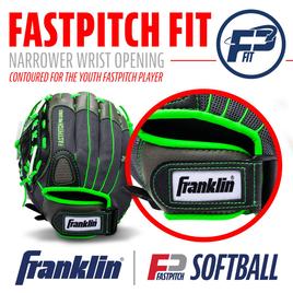 Franklin® 12in Windmill Softball Glove - Grey/Lime