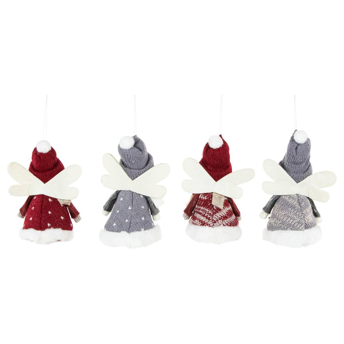 Northlight Seasonal Plush Christmas Ornaments - Set of 4