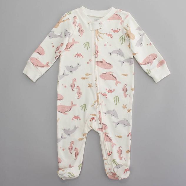 Baby Girl (NB-9M) Carter’s® Sea Life Zip Sleeper