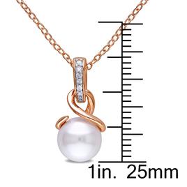 Gemstone Classics™ 18kt. Rose Gold Pearl Twist Pendant
