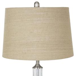 9th & Pike® 28in. Beige Shade Silver Metal Table Lamp