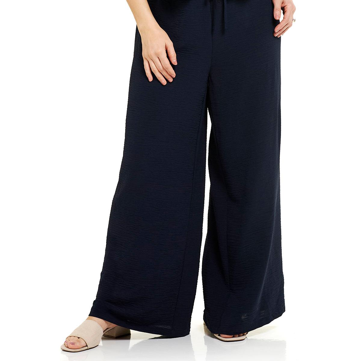 Womens Adrianna Papell Pull On Tie Wide Leg Airflow Pants