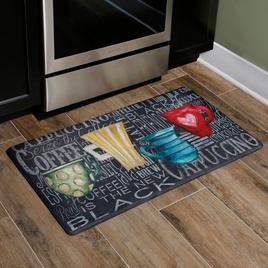 J&V Textiles Cloud Comfort Anti-Fatigue Coffee Cup Kitchen Mat