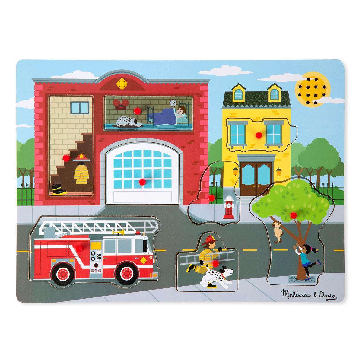 Melissa & Doug(R) 6pc. Around the Fire Station Sound Puzzle