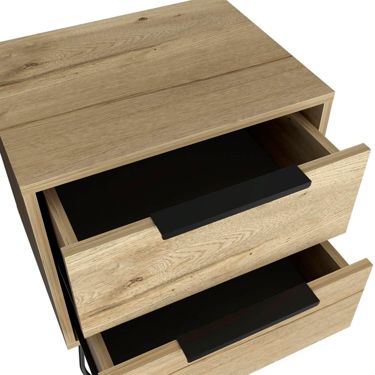 FM FURNITURE Nuvo 2-Drawer Nightstand