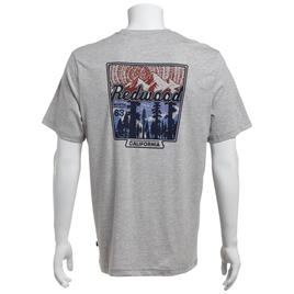 Mens LANDS’ END® Short Sleeve Graphic Tee - Light Heather Grey
