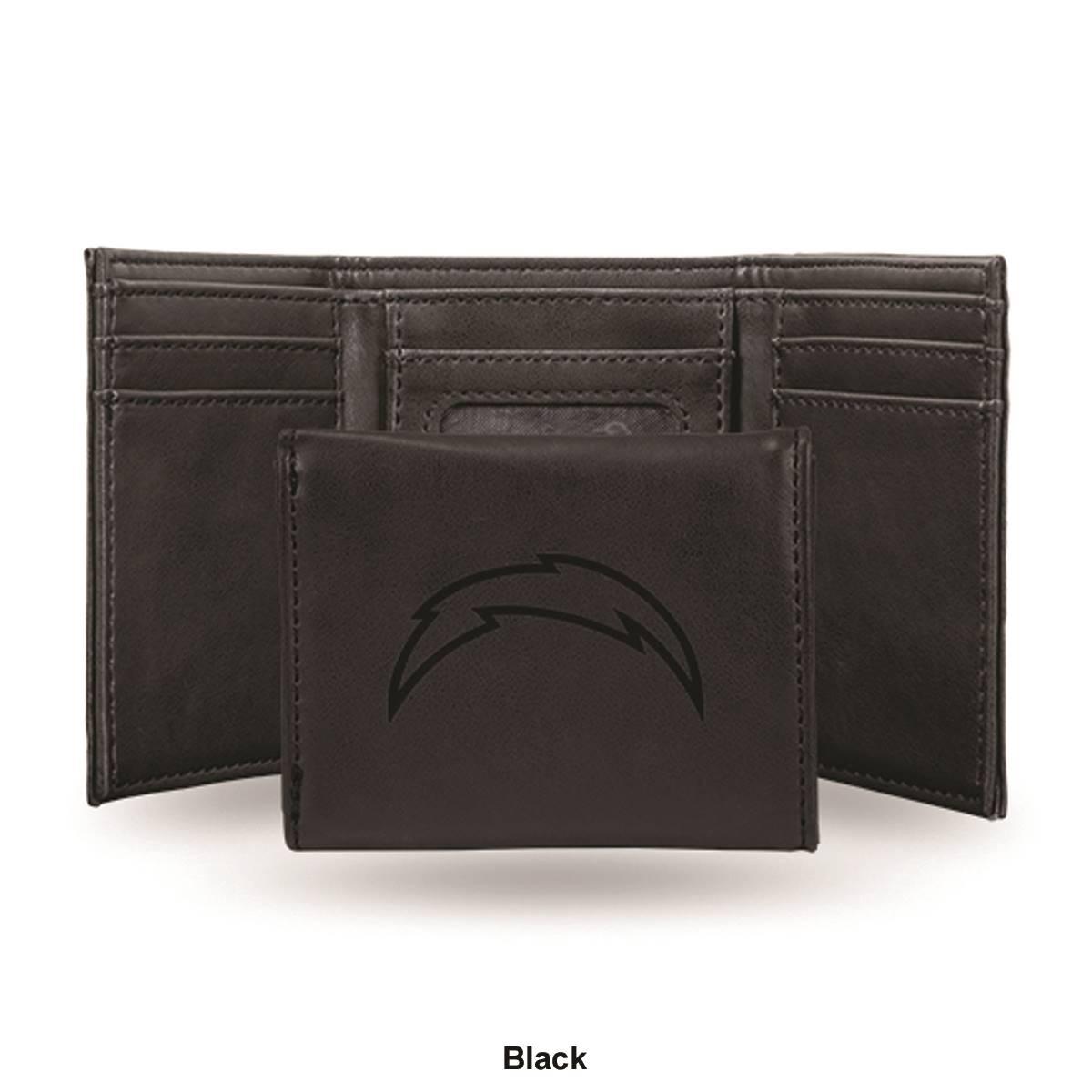 Mens NFL Los Angeles Chargers Faux Leather Trifold Wallet