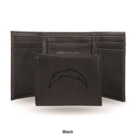 Mens NFL Los Angeles Chargers Faux Leather Trifold Wallet