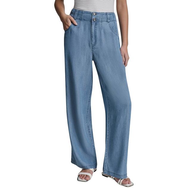 Womens DKNY High Waist Wide Leg Jeans