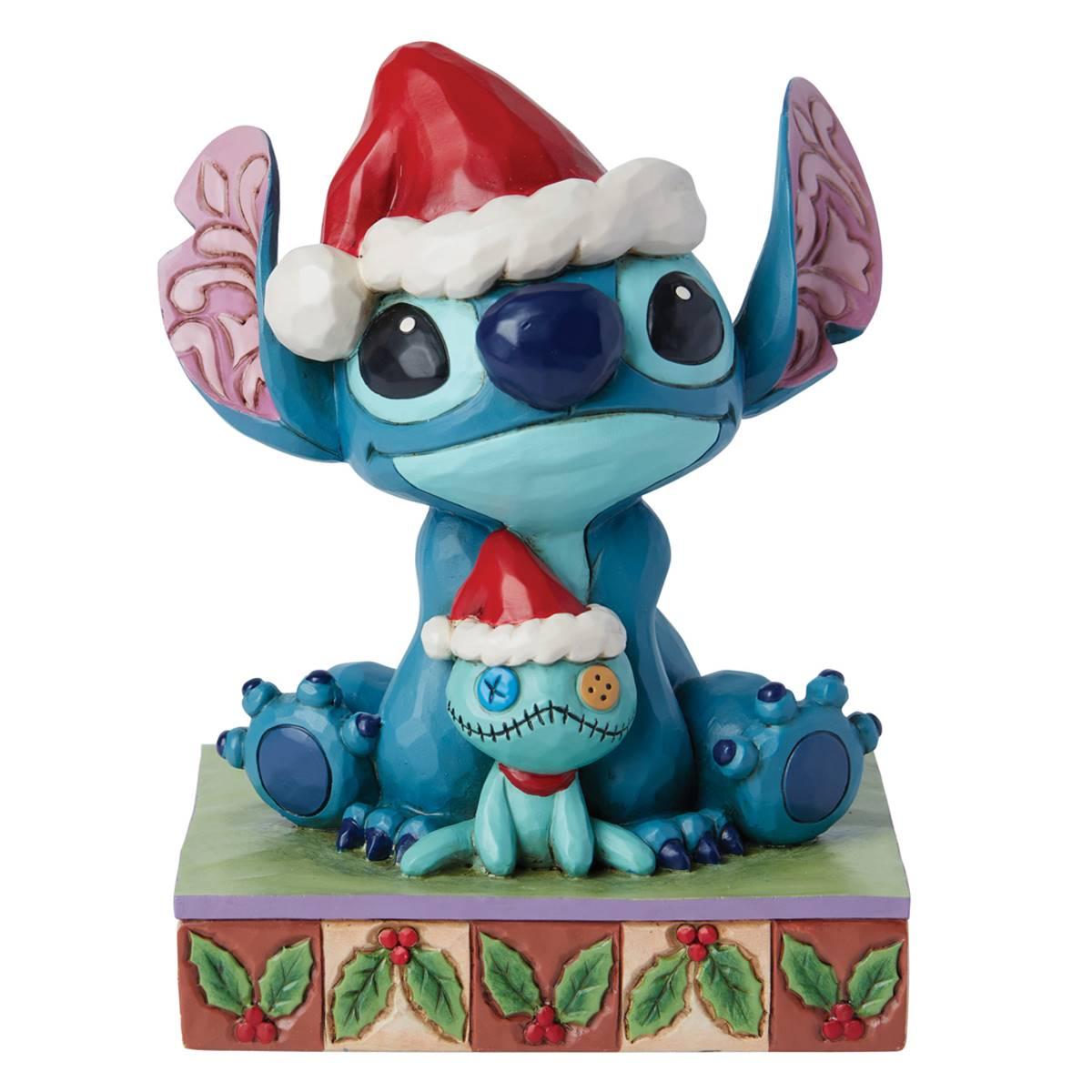 Jim Shore Disney Santa Stitch w/ Scrump Christmas Figurine