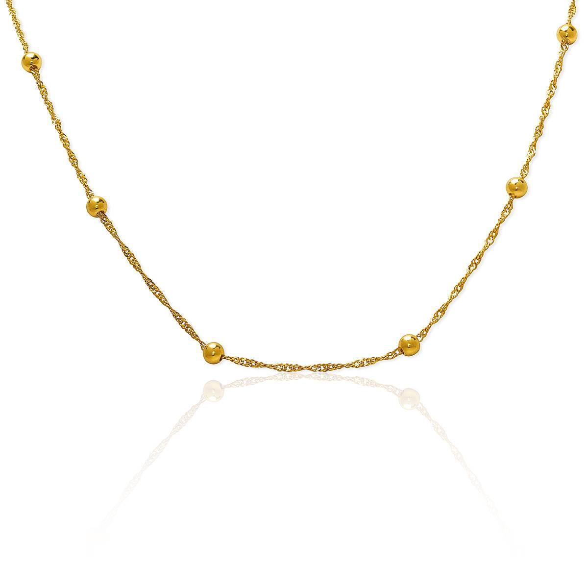 Gianni Argento 20in. Yellow Gold Station Chain Necklace