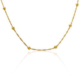 Gianni Argento 20in. Yellow Gold Station Chain Necklace