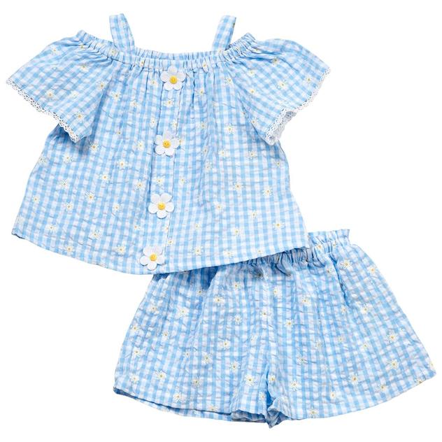 Girls (4-6x) Kids Headquarters® Gingham Seersucker Short Set