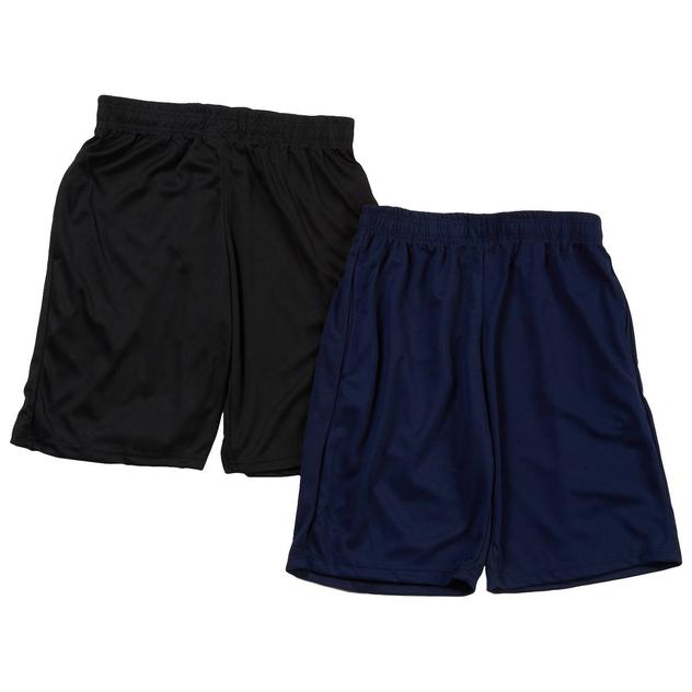 Mens Ultra Performance 2pk. Dry Fit Solid Shorts - Black/Navy