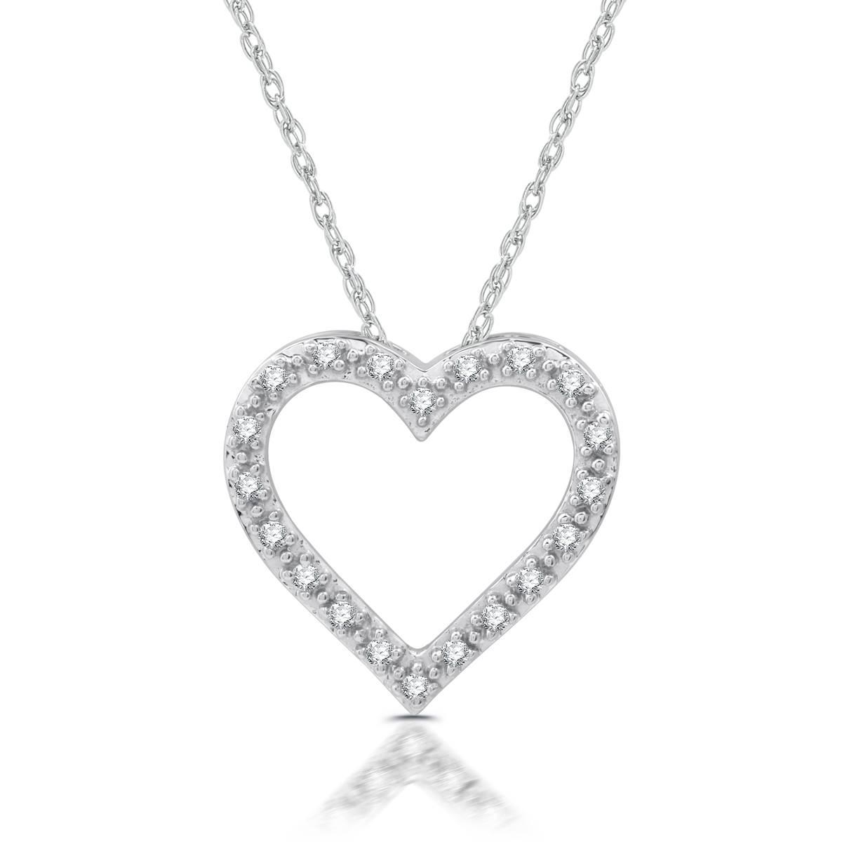 Nova Star(R) 1/10cttw. Lab Grown Diamond Heart Shape Pendant