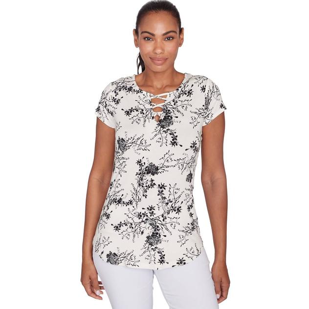 Womens Emaline Key Items Short Sleeve Wildflower Sketch Tee