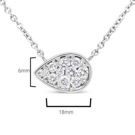 Haus of Brilliance 14kt. White Gold Diamond Teardrop Pendant