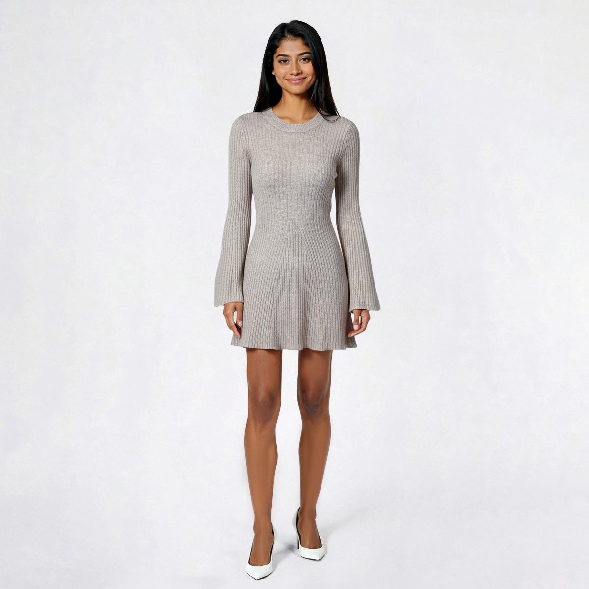 Juniors Madden Girl Ribbed Knit Crew Neck Mini Dress