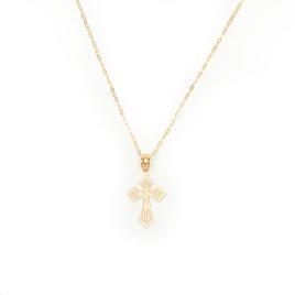 Kids Yellow 10kt. Gold Cross Pendant Necklace