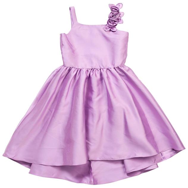 Girls (7-16) Rare Editions Sleeveless Solid Mikado Rosette Dress