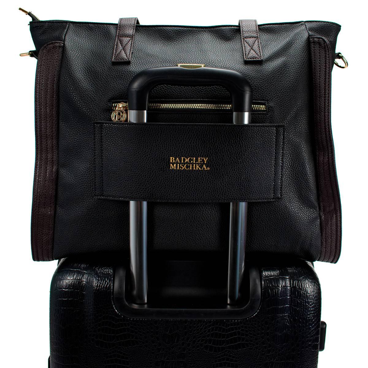 Badgley Mischka Rose Vegan Leather Travel Tote Weekender Bag
