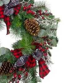 Northlight Seasonal Plaid & Berries Artificial Christmas Wreath