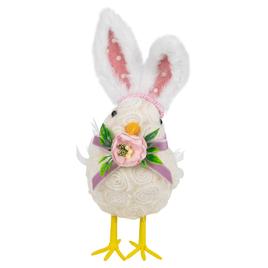 Northlight Seasonal Easter Chick Figurine w/ Polka Dot Bunny Ears