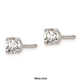 Pure Fire 14kt. Gold 1/3ctw. 4-Prong Diamond Screw Earrings