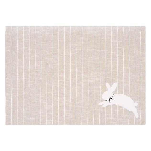 White Bunny Hop Stripe Placemat