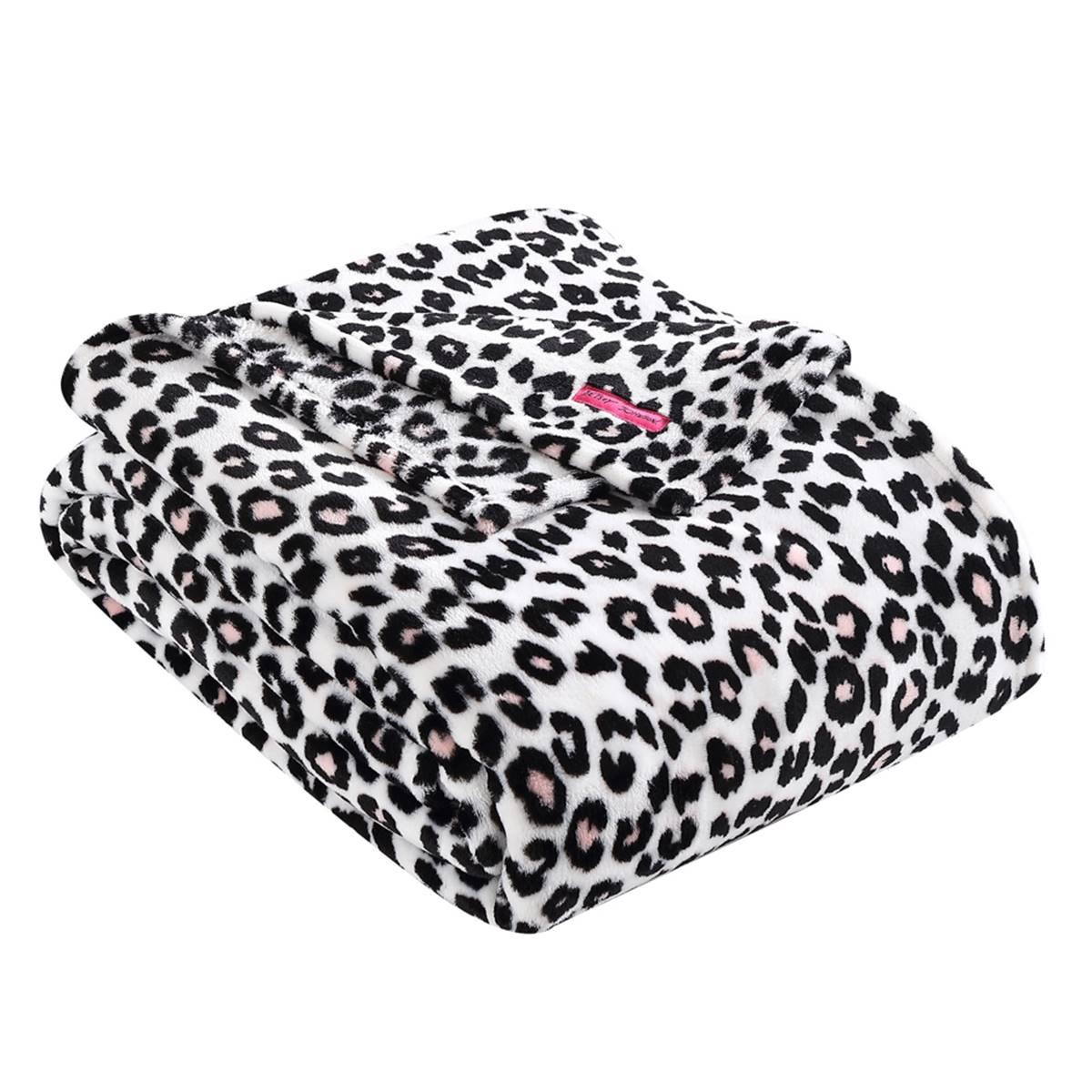 Betsey Johnson Betseys Leopard Plush-Fleece Blanket