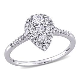 Diamond Classics(tm) 10kt. White Gold 1/2ctw. Diamond Pear Ring