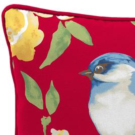 Jordan Manufacturing Bluebird Floral Outdoor Throw Pillow