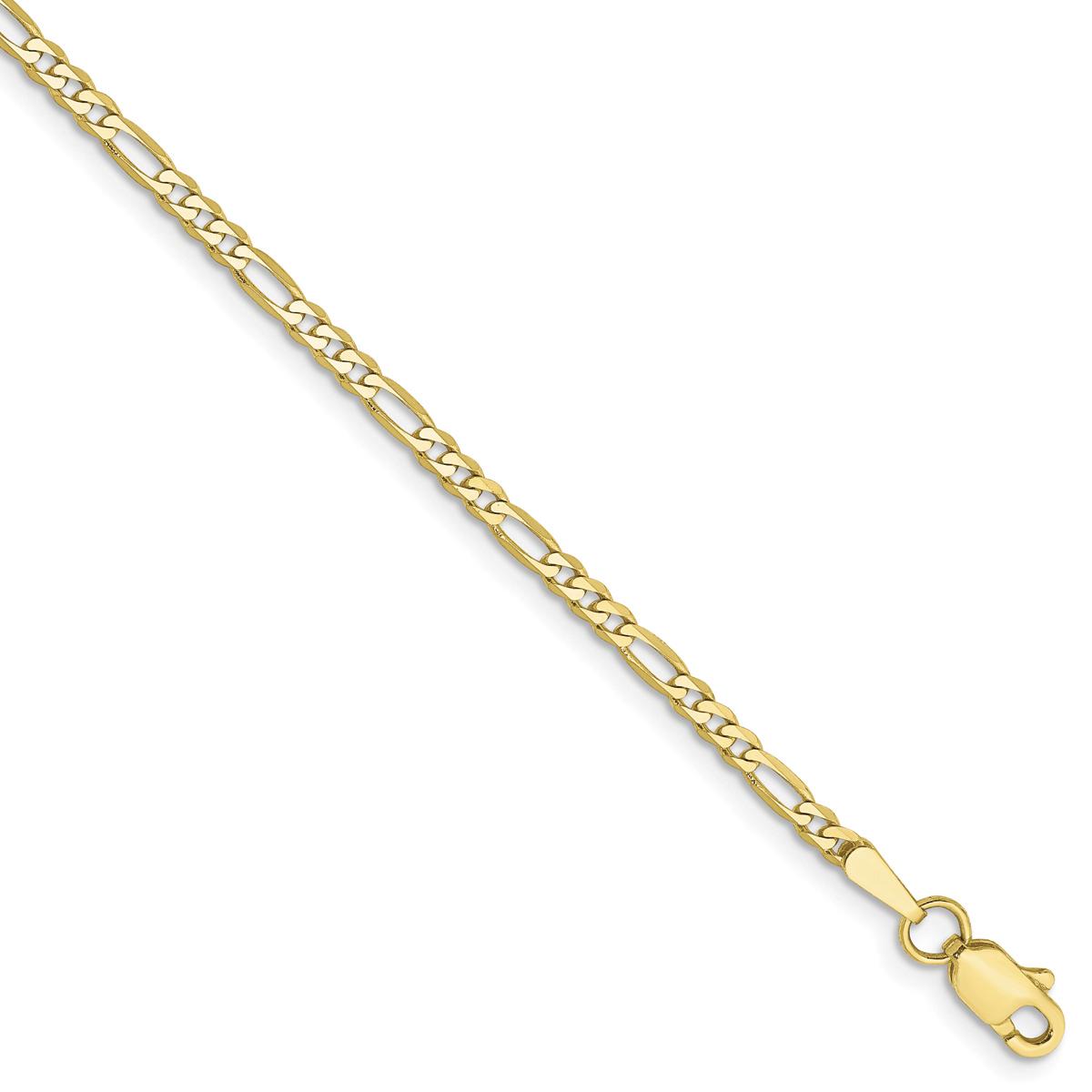Gold Classics(tm) 10kt. 2.2mm 8in. Figaro Link Chain Bracelet