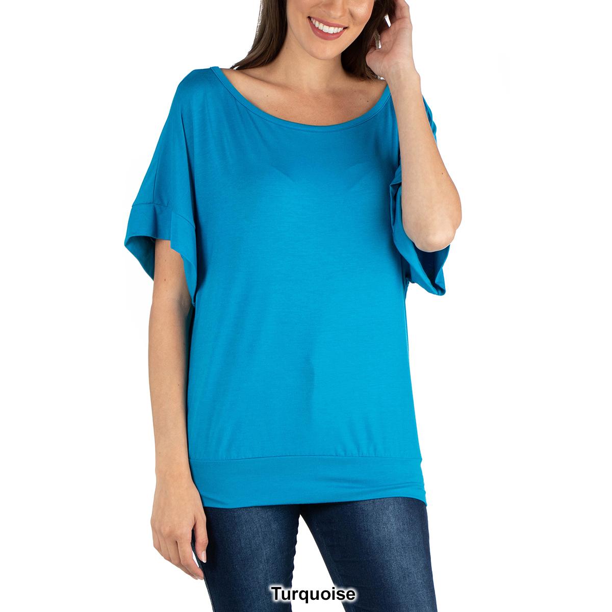 Womens 24/7 Comfort Apparel Loose Fit Dolman Top