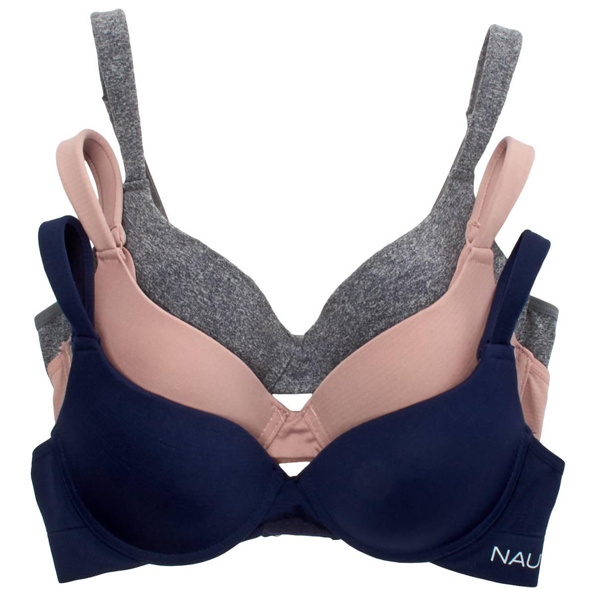 Womens Nautica 3pk. Seamless T-Shirt Bra-NT4918-3PKAD