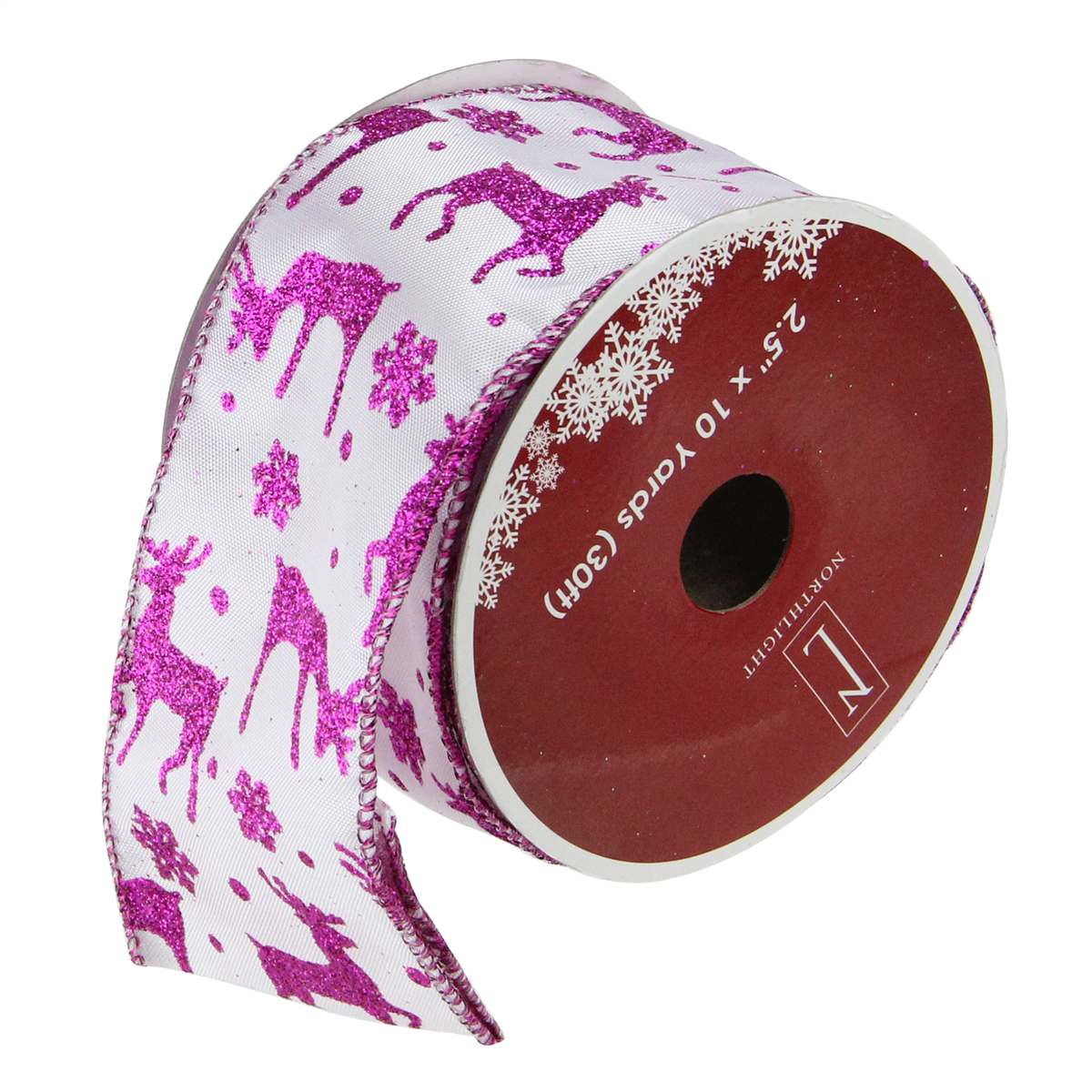 Northlight 12pk. Glistening Purple Reindeer Christmas Ribbons