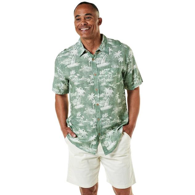 Mens Joe Marlin Palm Trees Button Down Shirt