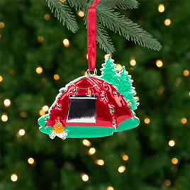 Northlight Camping Tent with Campfire Christmas Ornament