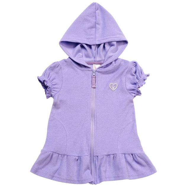 Toddler Girl Pink Platinum® Hooded Terry Swim Cover-Up