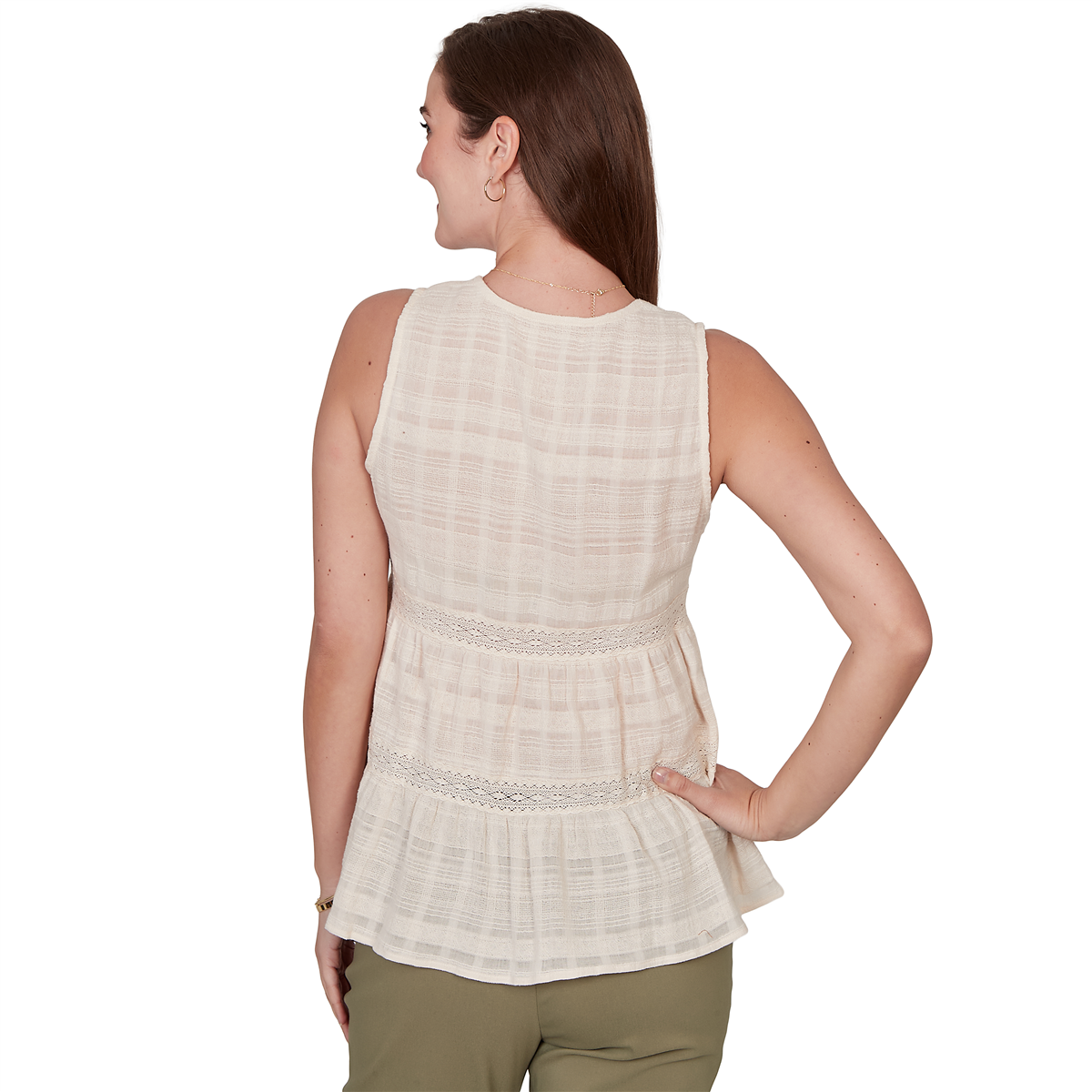 Womens Skye’s the Limit Terra Tropic Sleeveless V Neck Blouse