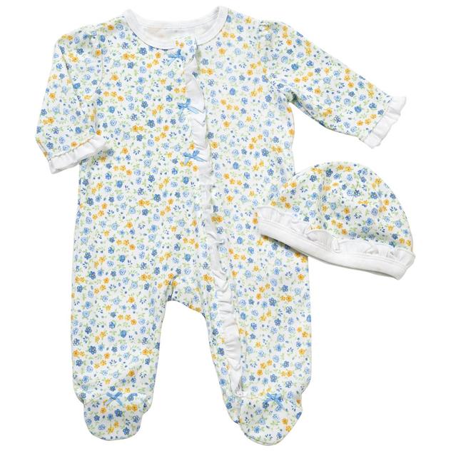 Baby Girl (NB-9M) Little Me® Dainty Blossoms Footie with Hat