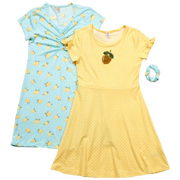 Girls (7-16) Sweet Butterfly® 2pk. Lemon/Polka Dot Dresses