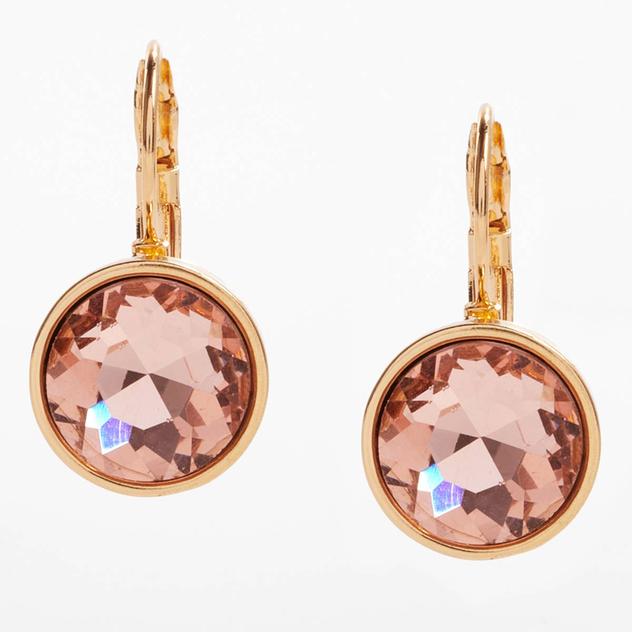 Ashley Cooper™ Gold-Tone Lever Back Earrings with Coral Glass