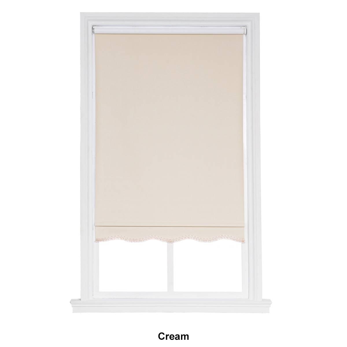 Fringed Cordless Vinyl Roller Shade - 15x64in. - 39.5x64in.