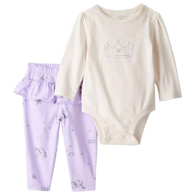 Baby Girl (3-24M) Carter's® Dad's Little Princess Bodysuit Set