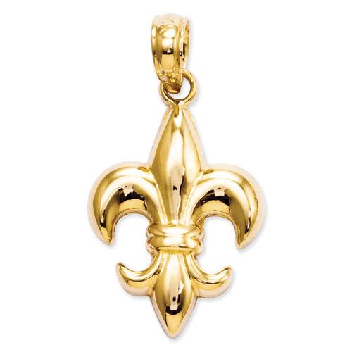 Gold Classics(tm) 14kt. Gold Small Fleur De Lis Pendant