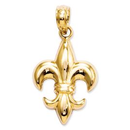 Gold Classics(tm) 14kt. Gold Small Fleur De Lis Pendant