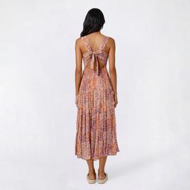 Juniors Angie Wide Strap Emma Tie Front Midi Dress