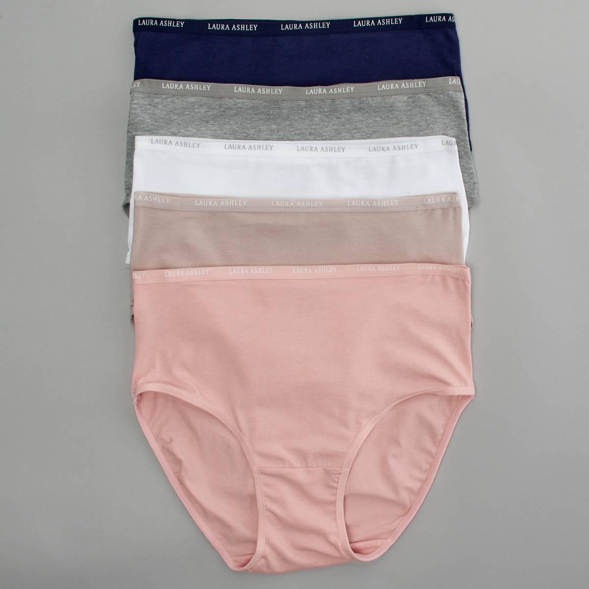 Womens Laura Ashley(R) 5pk. Brief Panties LS9221-5PKOT