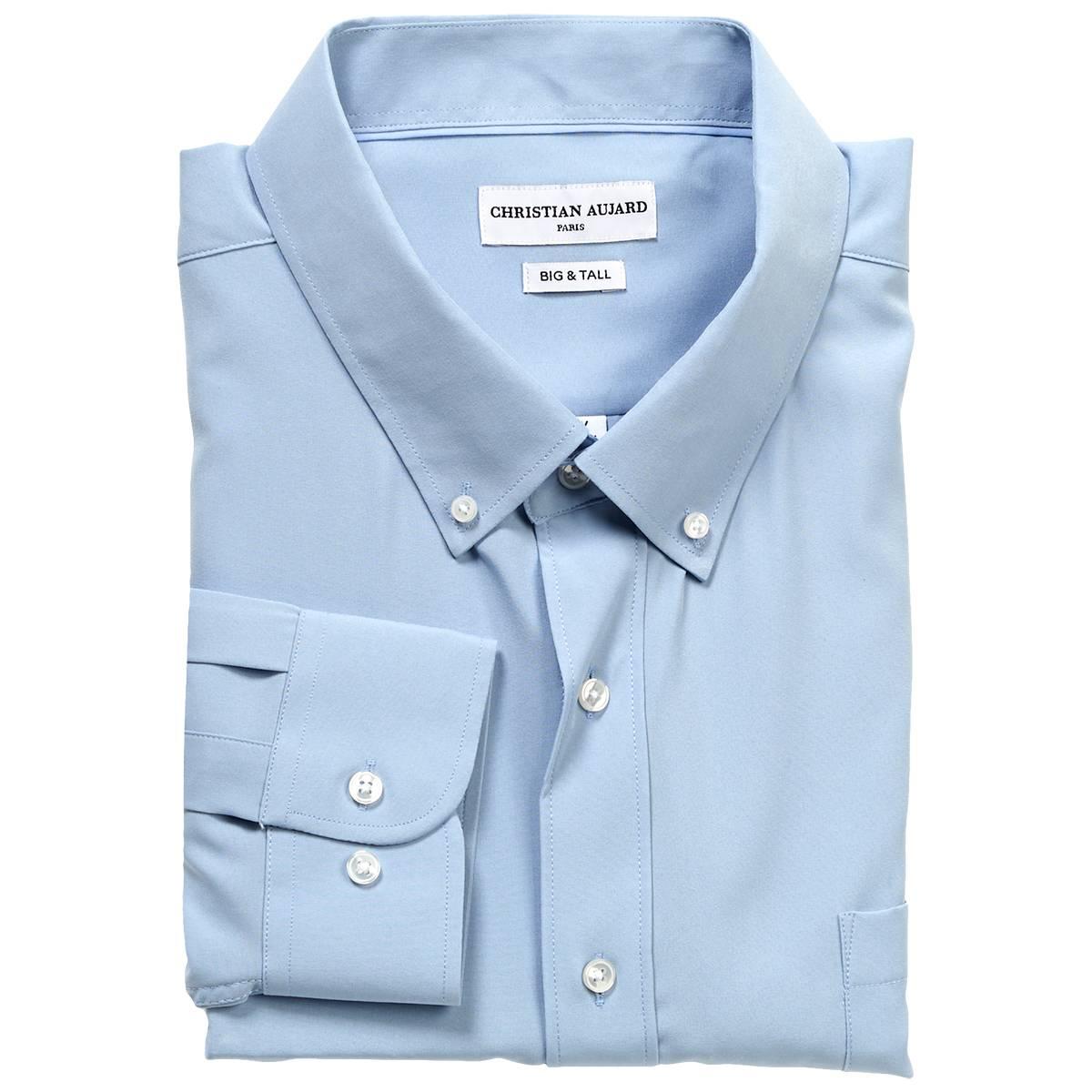 Mens Big & Tall Christian Aujard Dress Shirt - Powder Blue